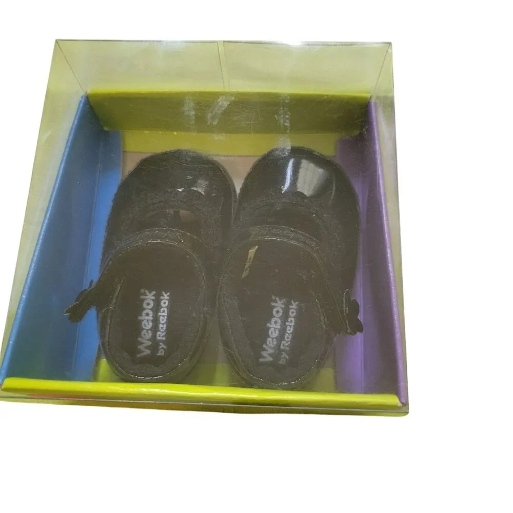 Weebok By‎ Reebok Crib Shoes Black Size 1 Infant Baby Footwear Mary Jane